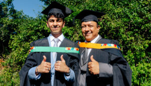 MBA graduate, Mr Sean Jaganath with his son, Armaan