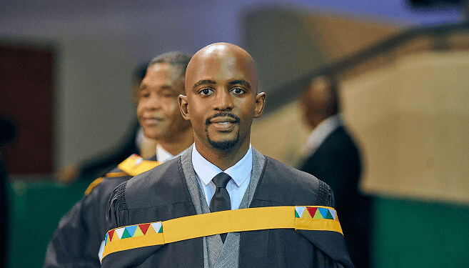 NPA Prosecutor, Mr Smiso Khanyase graduated with an MBA.
